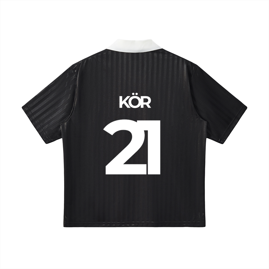 KRW043 Contrast Collar Striped Soccer Jersey