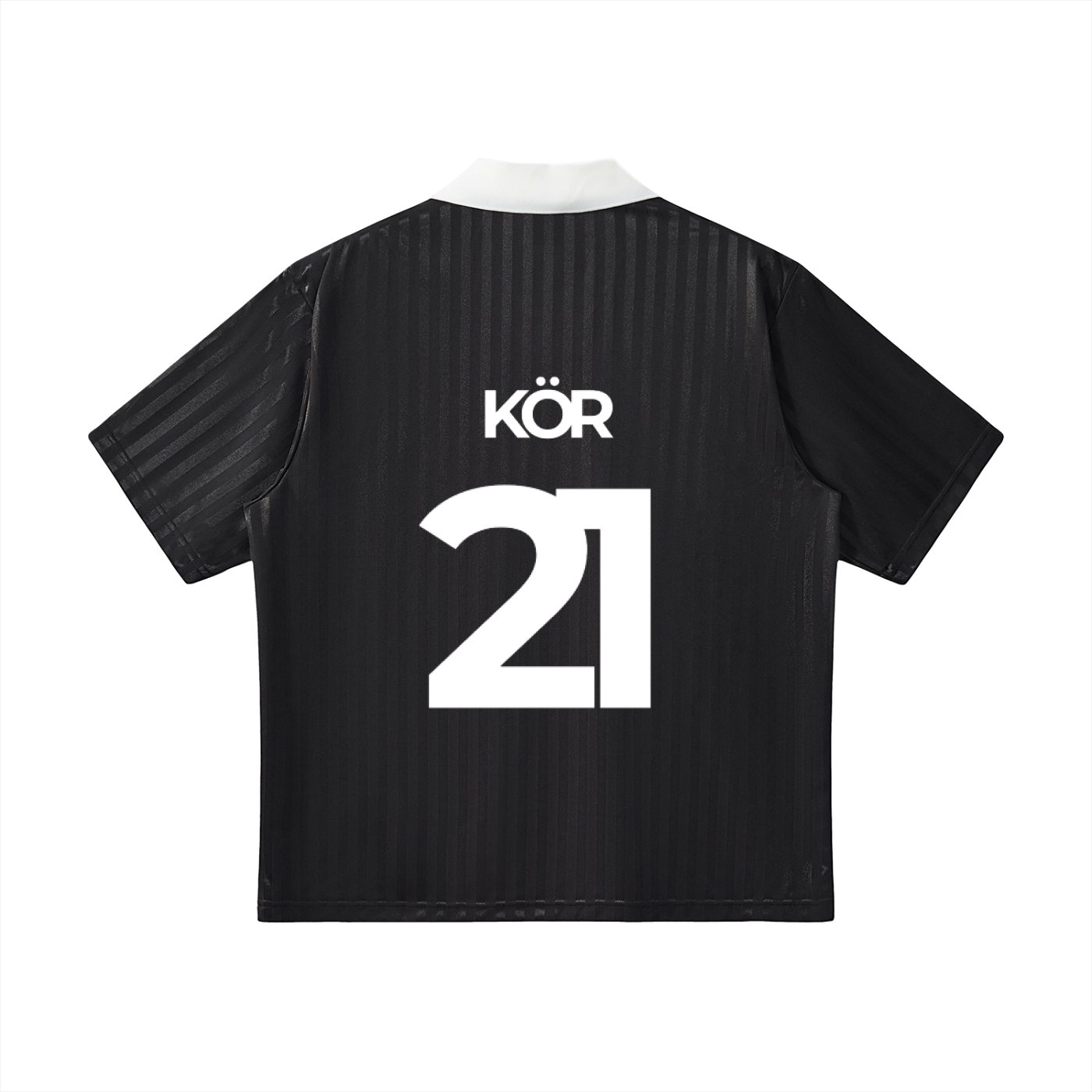KRW043 Contrast Collar Striped Soccer Jersey