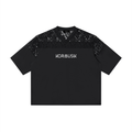 KRW053 Unisex Lace Paneling V-Neck T-Shirt
