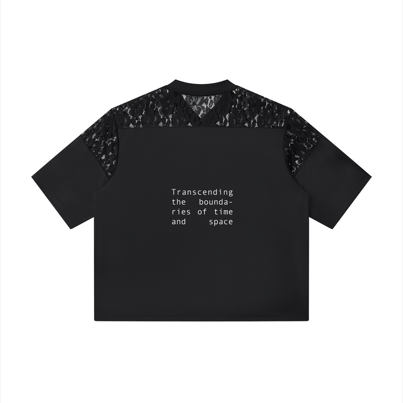 KRW053 Unisex Lace Paneling V-Neck T-Shirt