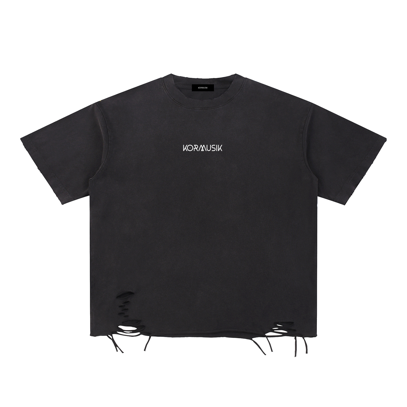 KRW045 Snow Washed Raw-Hem T-Shirt