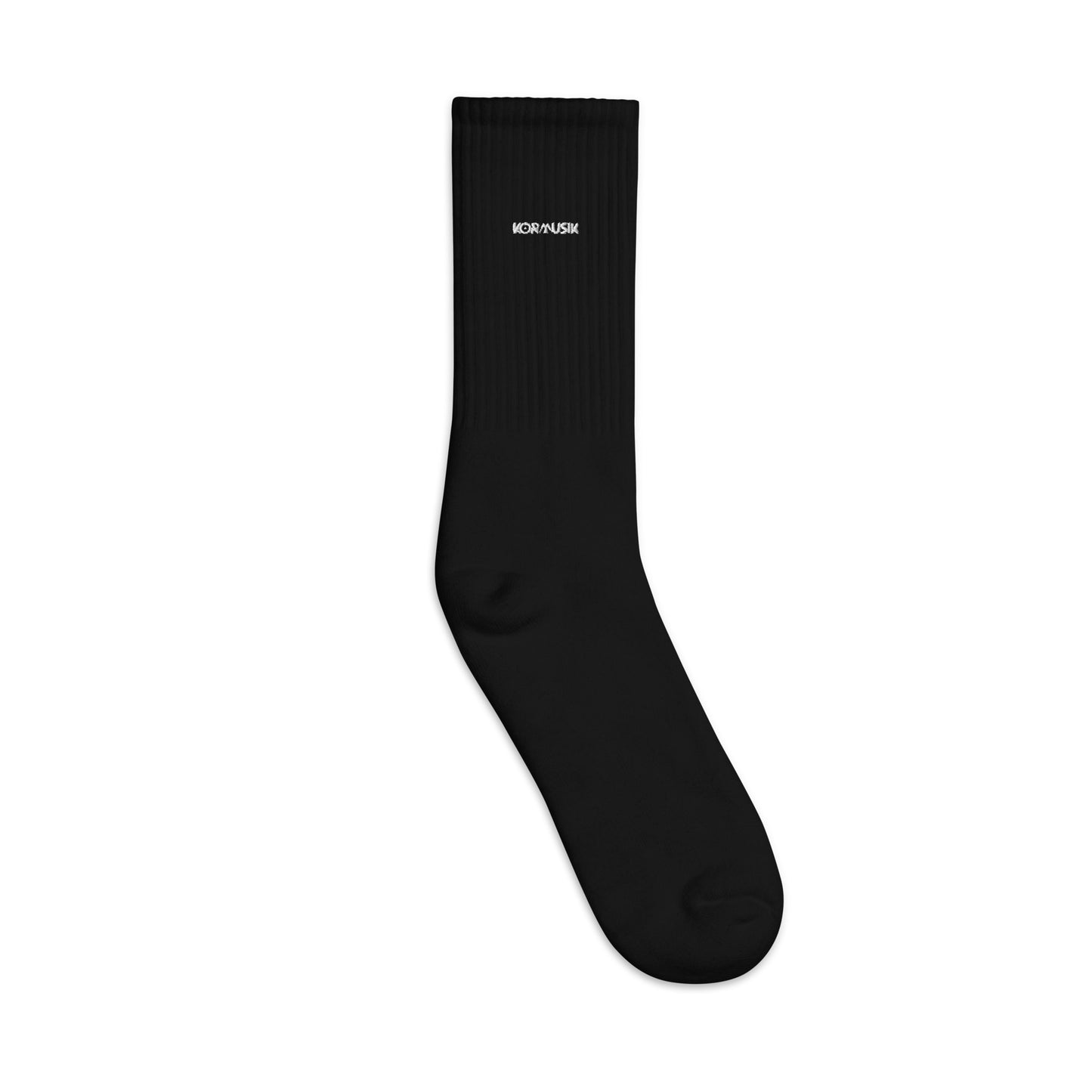 KRW019 Black Embroidered Socks