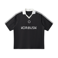 KRW043 Contrast Collar Striped Soccer Jersey